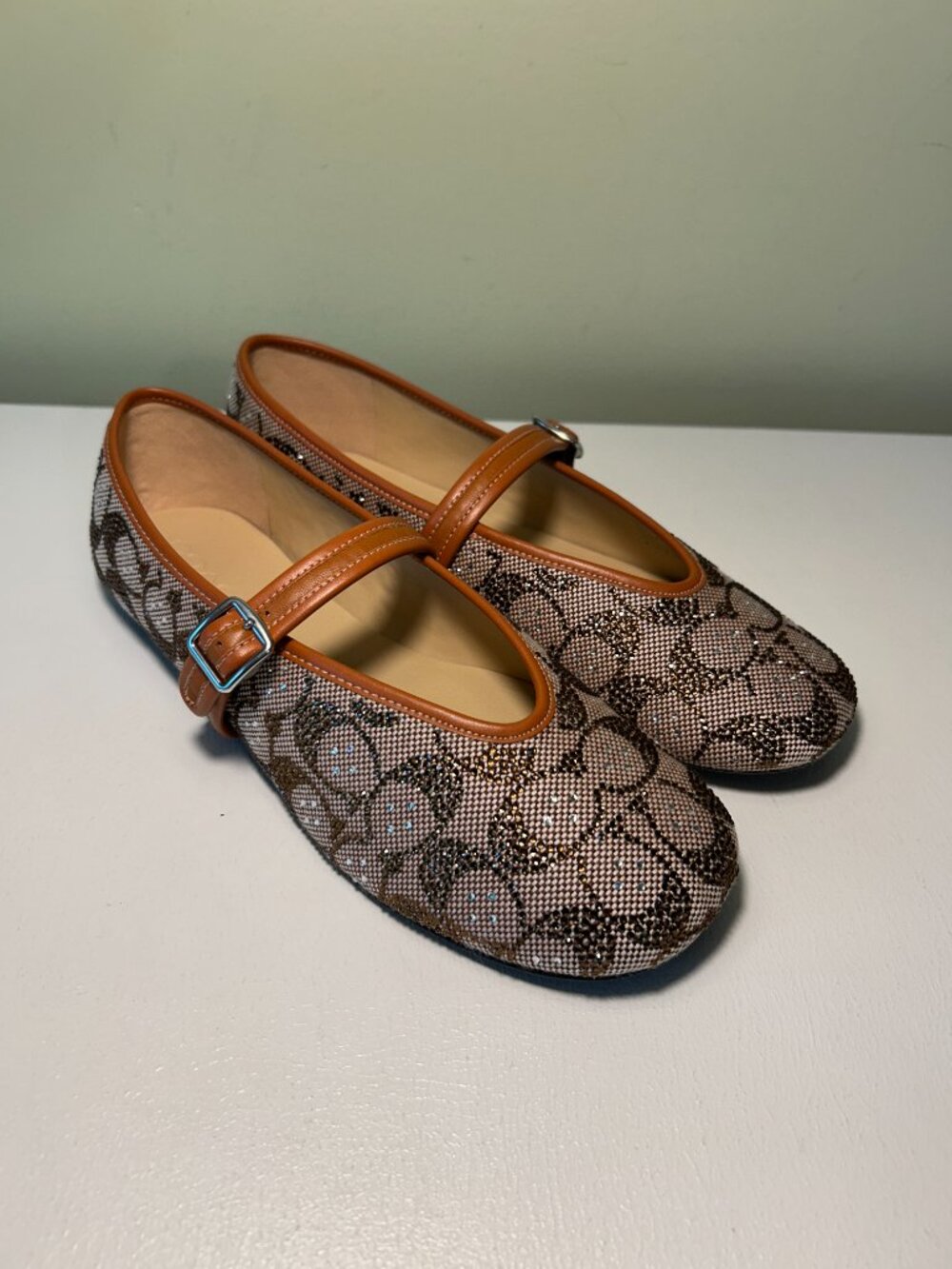 Coach Women's Crystal Signature Jacquard Mary Jane Shoes - Picture 8 of 15